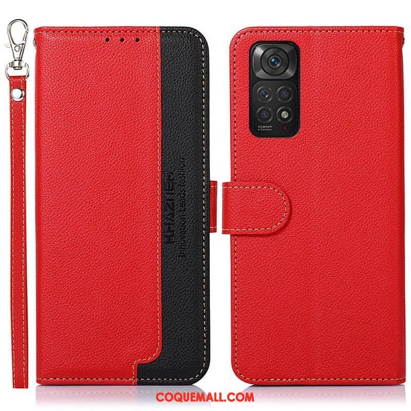 Housse Xiaomi Redmi Note 11 / 11s Style Litchi RFID KHAZNEH