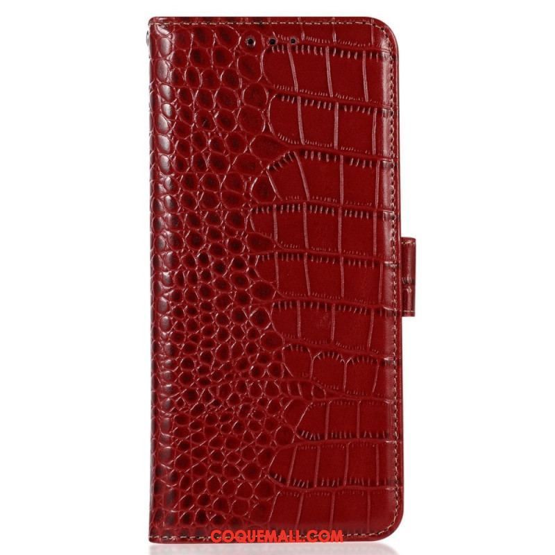 Housse Xiaomi Redmi Note 12/Poco X5 5G Style Crocodile RFID