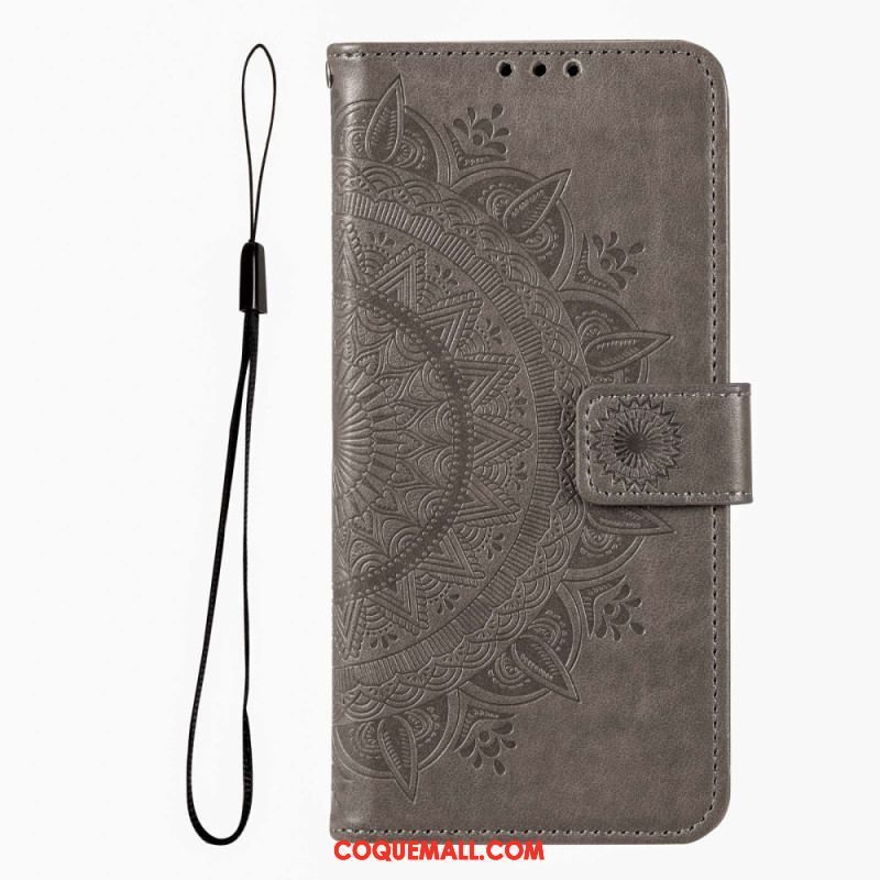 Housse Xiaomi Redmi Note 12 Pro/Poco X5 Pro 5G Mandala Soleil avec Lanière