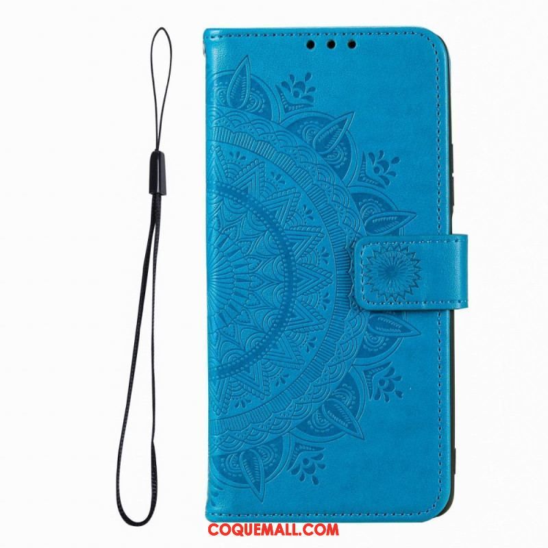 Housse Xiaomi Redmi Note 12 Pro/Poco X5 Pro 5G Mandala Soleil avec Lanière