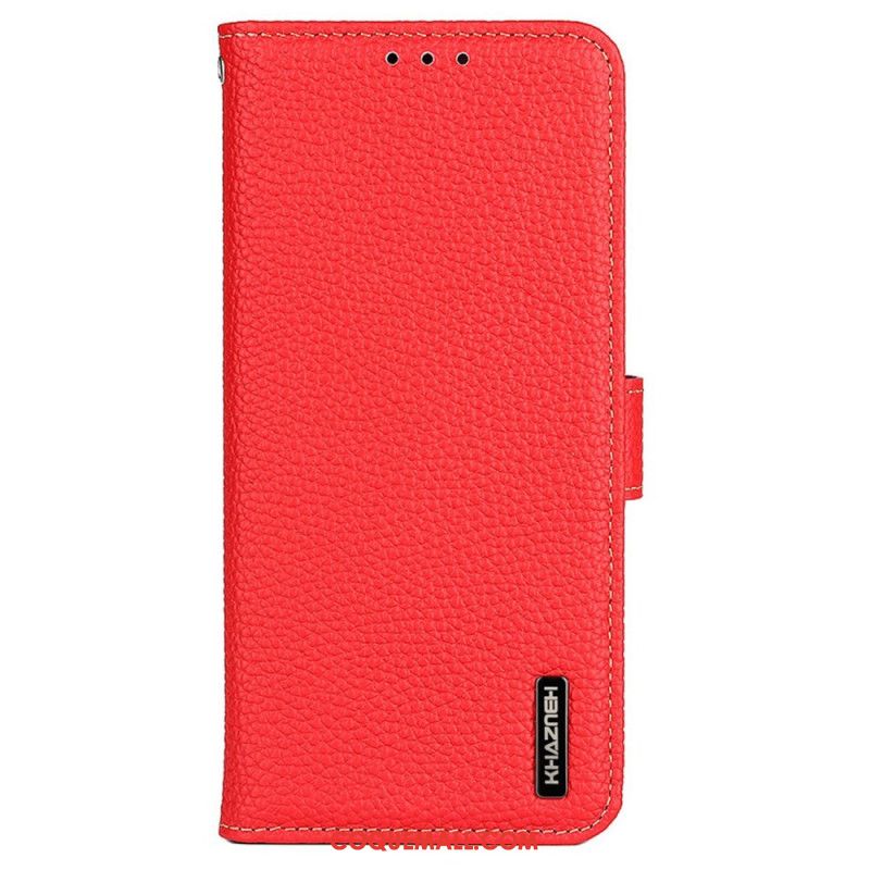 Housse Xiaomi Redmi Note 13 4G Cuir Litchi KHAZNEH