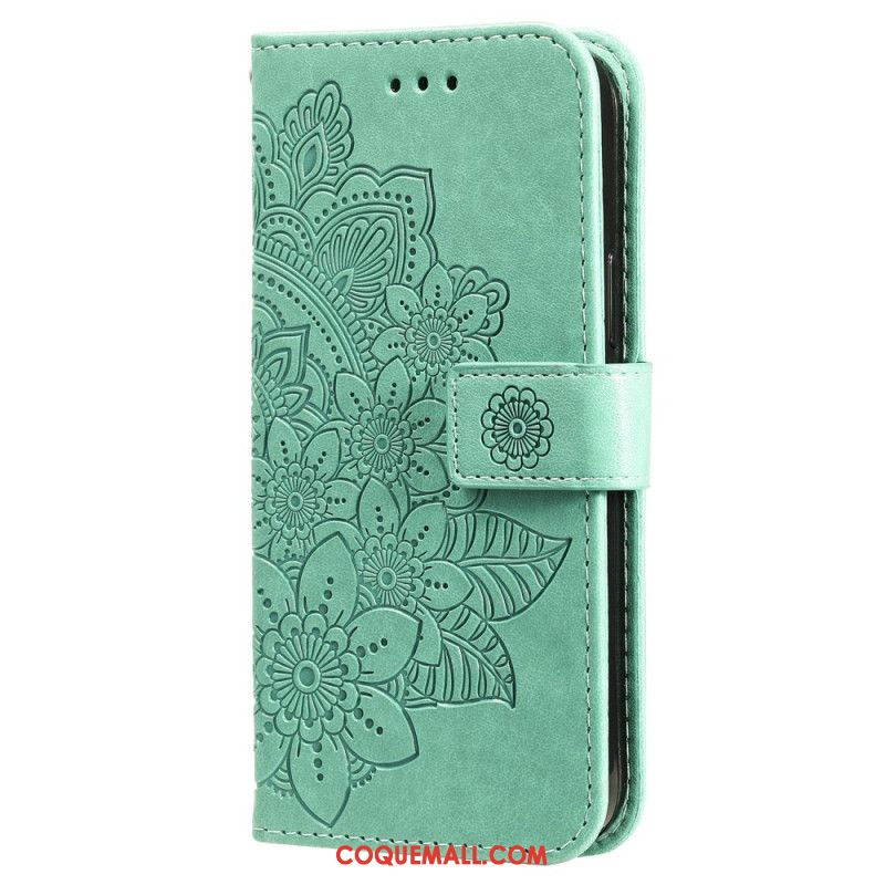 Housse Xiaomi Redmi Note 13 4G Style Floral à Lanière