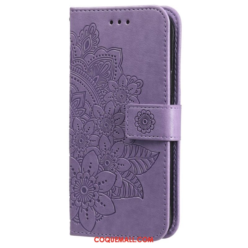 Housse Xiaomi Redmi Note 13 4G Style Floral à Lanière