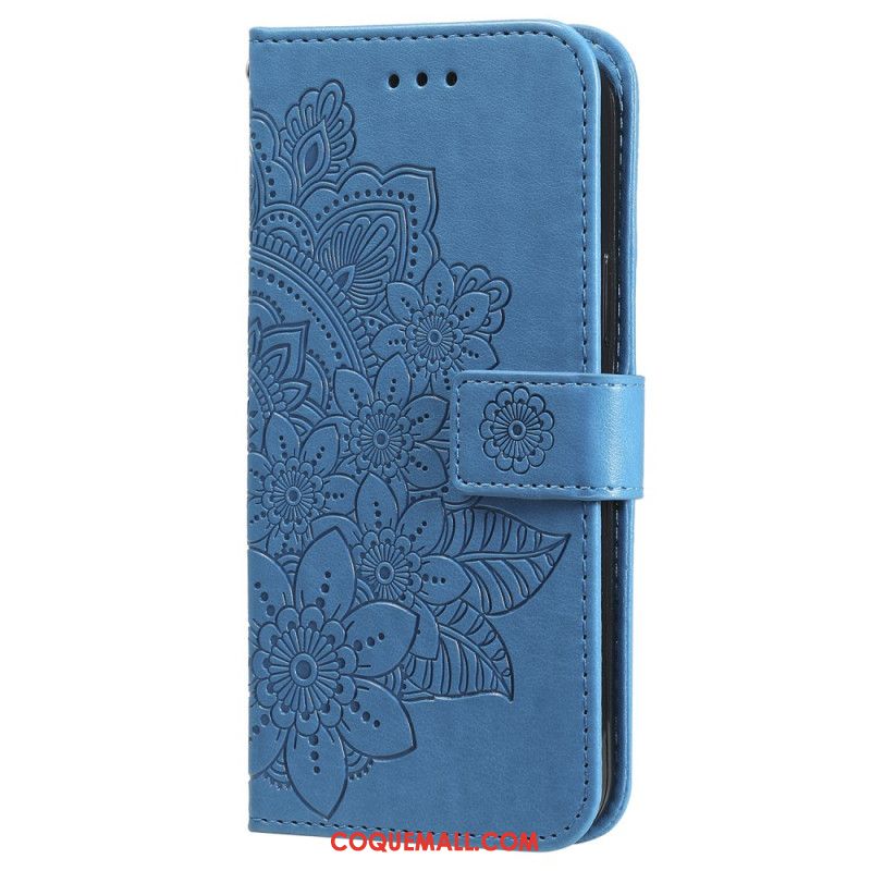 Housse Xiaomi Redmi Note 13 4G Style Floral à Lanière