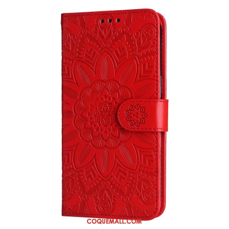 Housse Xiaomi Redmi Note 13 5G Motif de Tournesol à Lanière