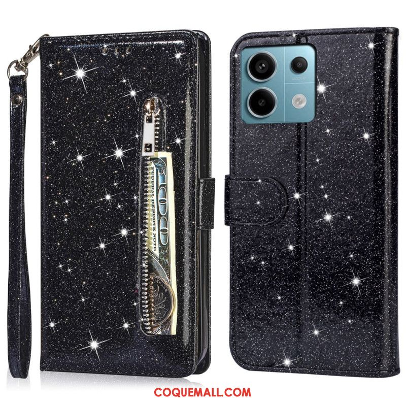 Housse Xiaomi Redmi Note 13 5G Pochette Frontale Paillettes