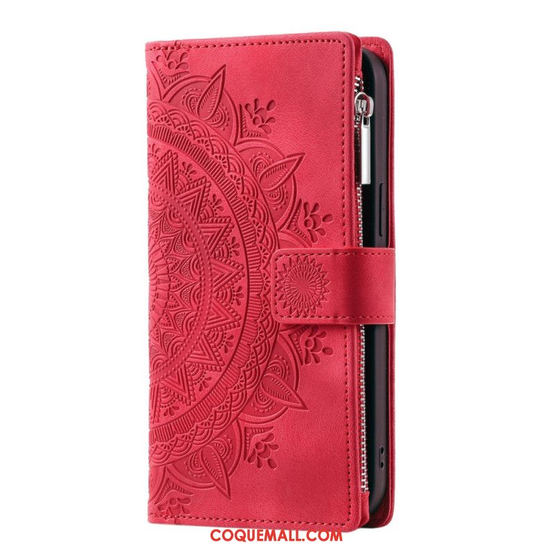 Housse Xiaomi Redmi Note 13 5G Portefeuille Mandala à Lanière