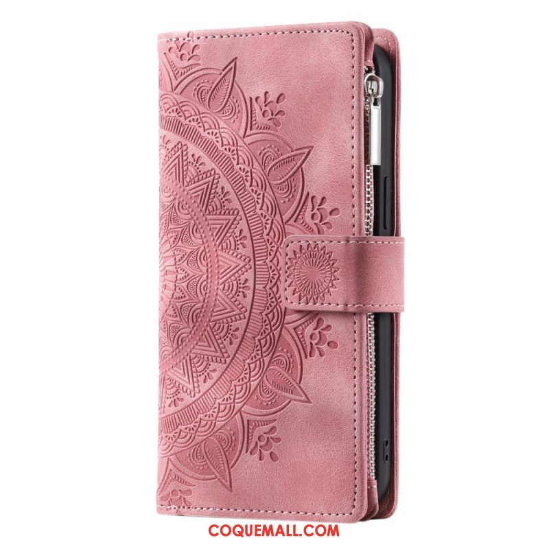 Housse Xiaomi Redmi Note 13 5G Portefeuille Mandala à Lanière