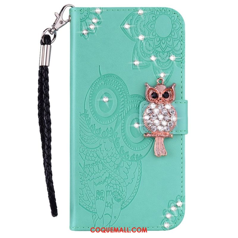 Housse Xiaomi Redmi Note 13 Pro 5G Hibou Fantaisie à Lanière