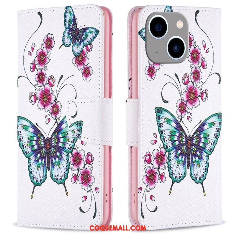 Housse iPhone 14 Plus Papillons du Monde