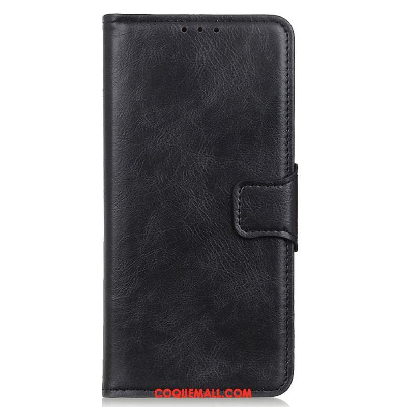 Housse iPhone 14 Style Cuir Fermoir Réversible