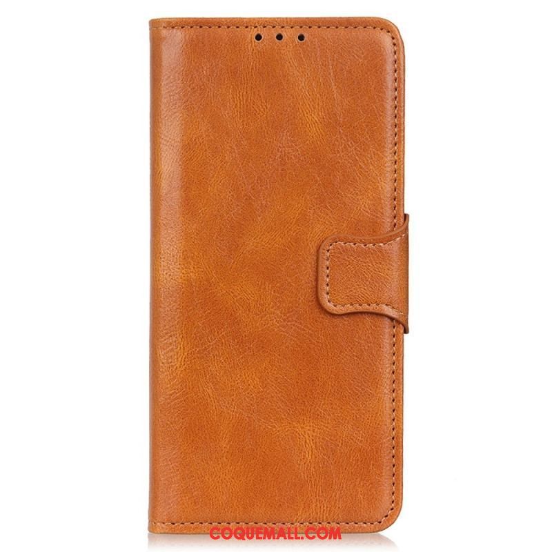 Housse iPhone 14 Style Cuir Fermoir Réversible