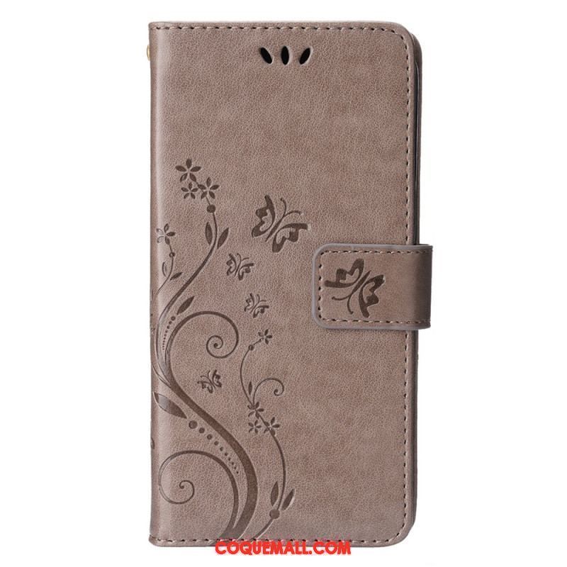 Housse iPhone 15 Plus Fleurs et Papillons