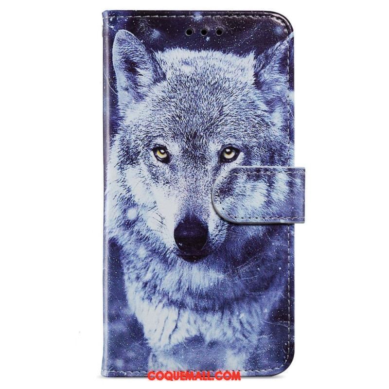 Housse iPhone 15 Plus Loups à Lanière