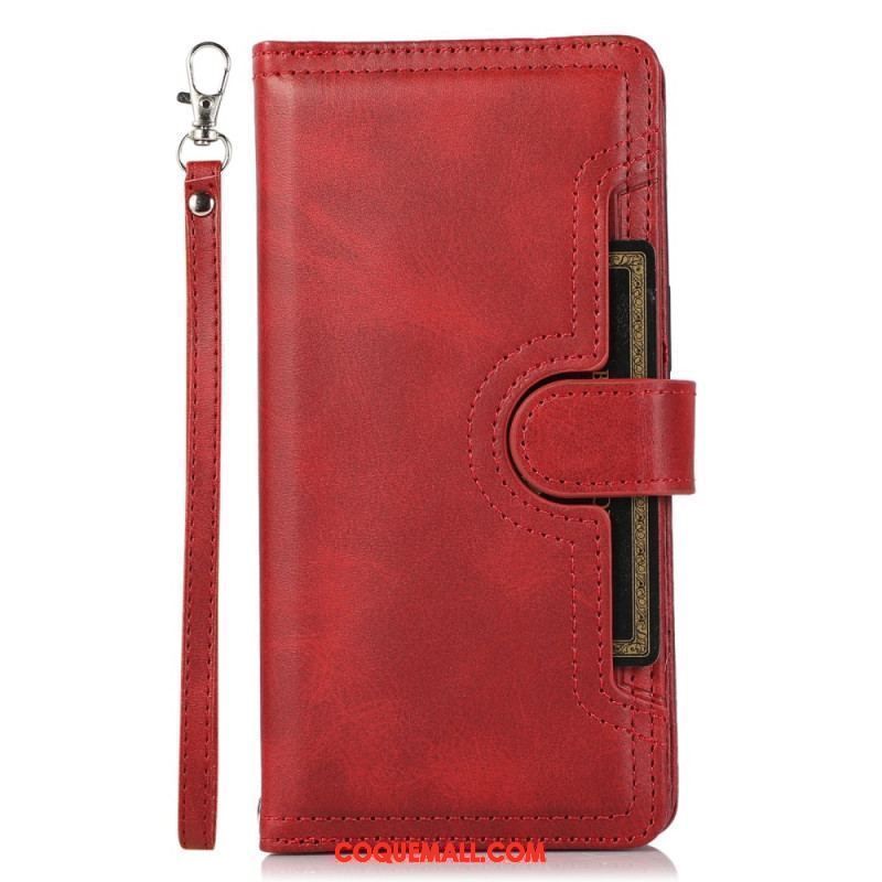 Housse iPhone 15 Plus Multi-Cartes et Pochette Frontale