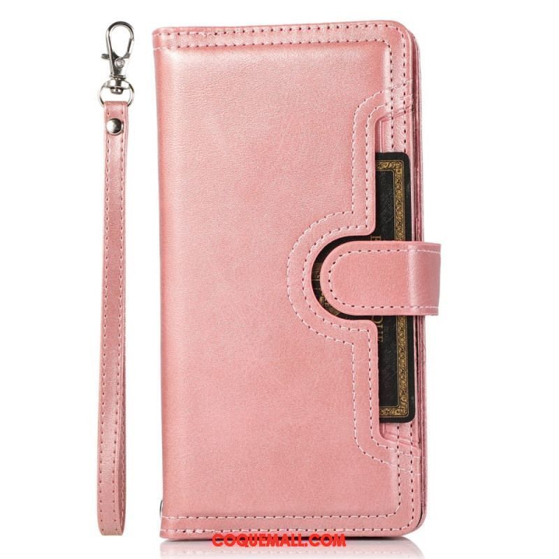 Housse iPhone 15 Plus Multi-Cartes et Pochette Frontale