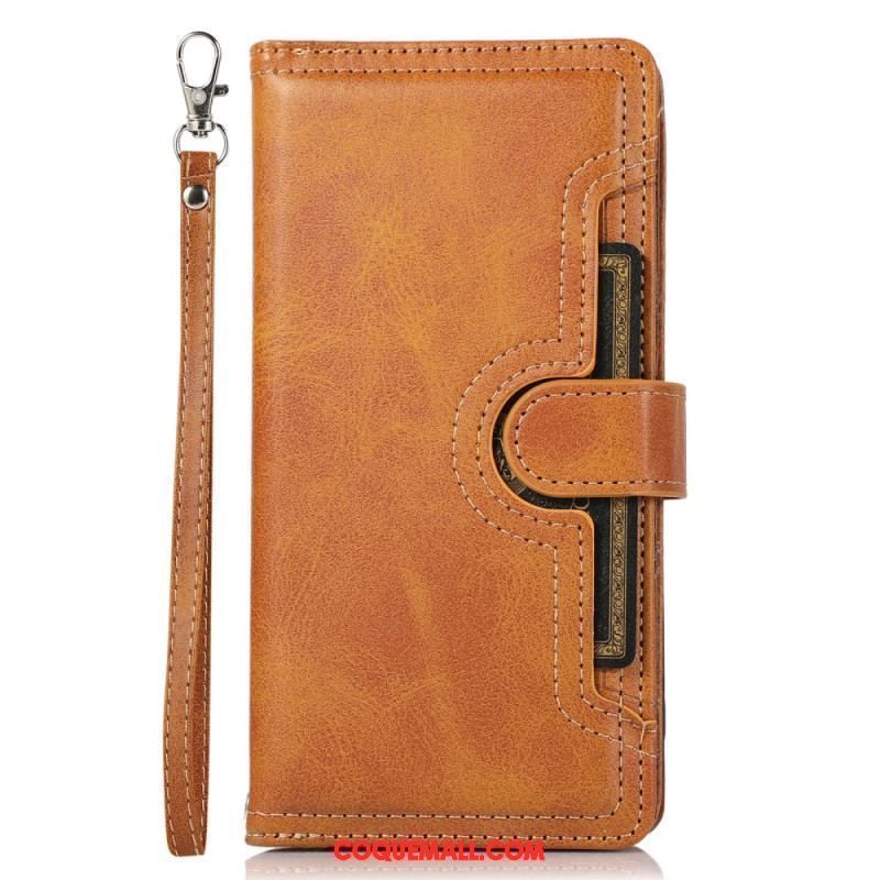 Housse iPhone 15 Plus Multi-Cartes et Pochette Frontale