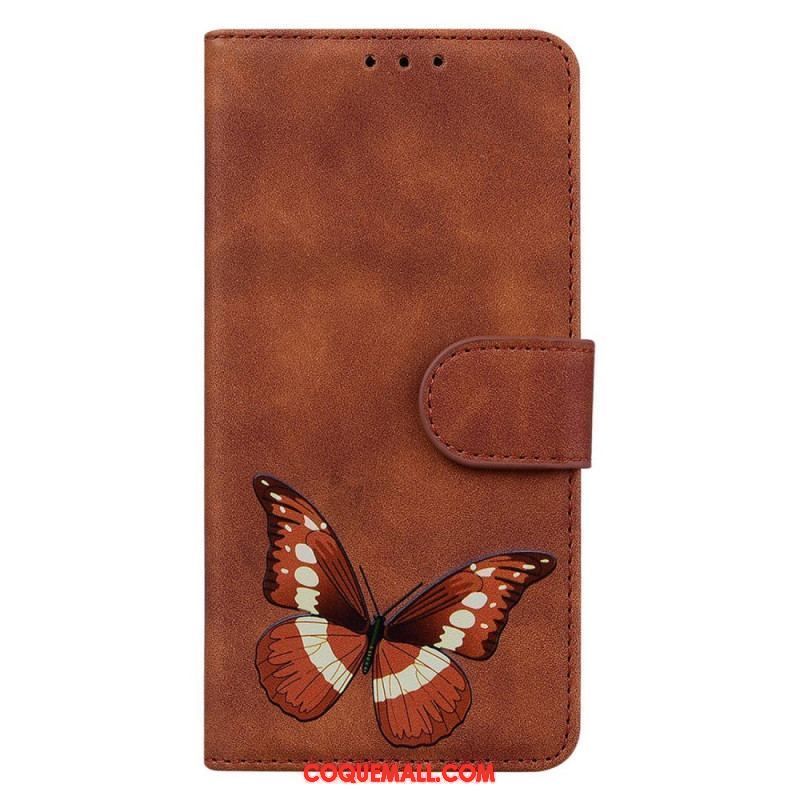 Housse iPhone 15 Plus Simili Cuir Papillon