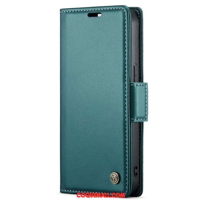 Housse iPhone 15 Plus Style Cuir CASEME