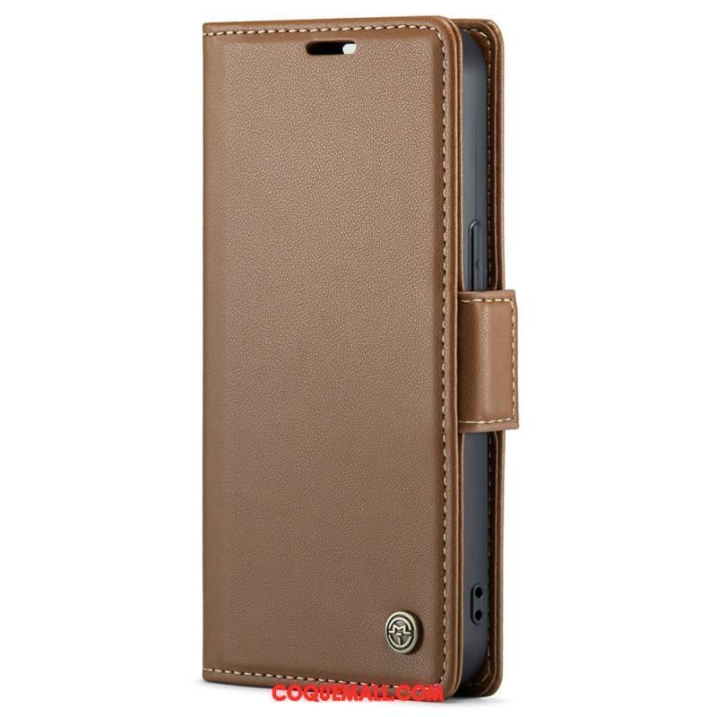 Housse iPhone 15 Plus Style Cuir CASEME