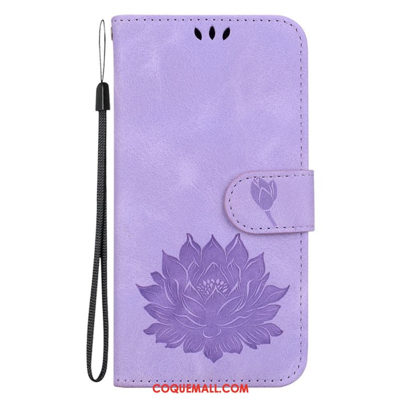 Housse iPhone 16 Lotus à Lanière