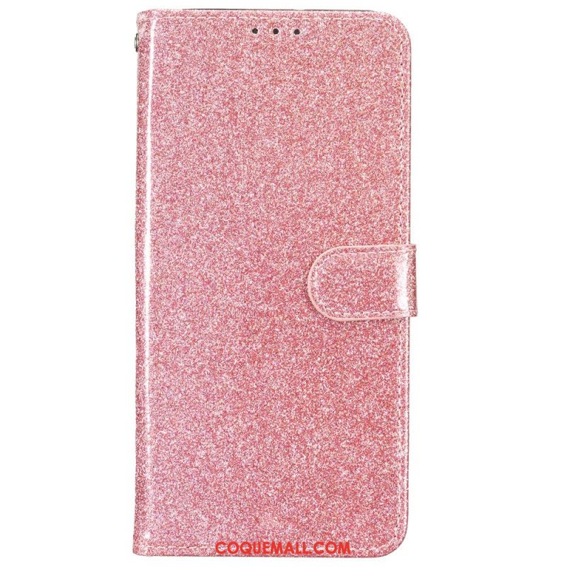 Housse iPhone 16 Paillettes à Lanière