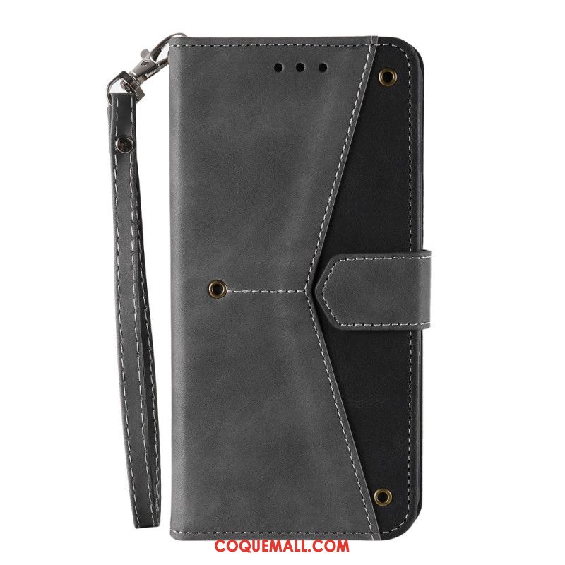 Housse iPhone 16 Plus Bicolore Portefeuille