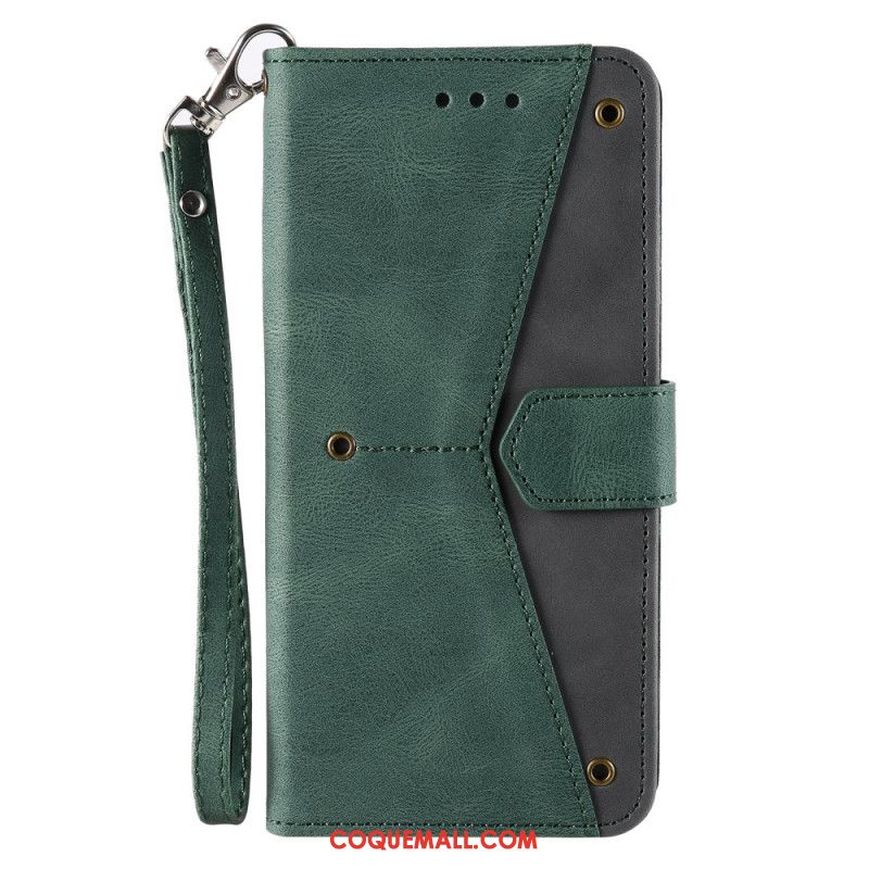 Housse iPhone 16 Plus Bicolore Portefeuille