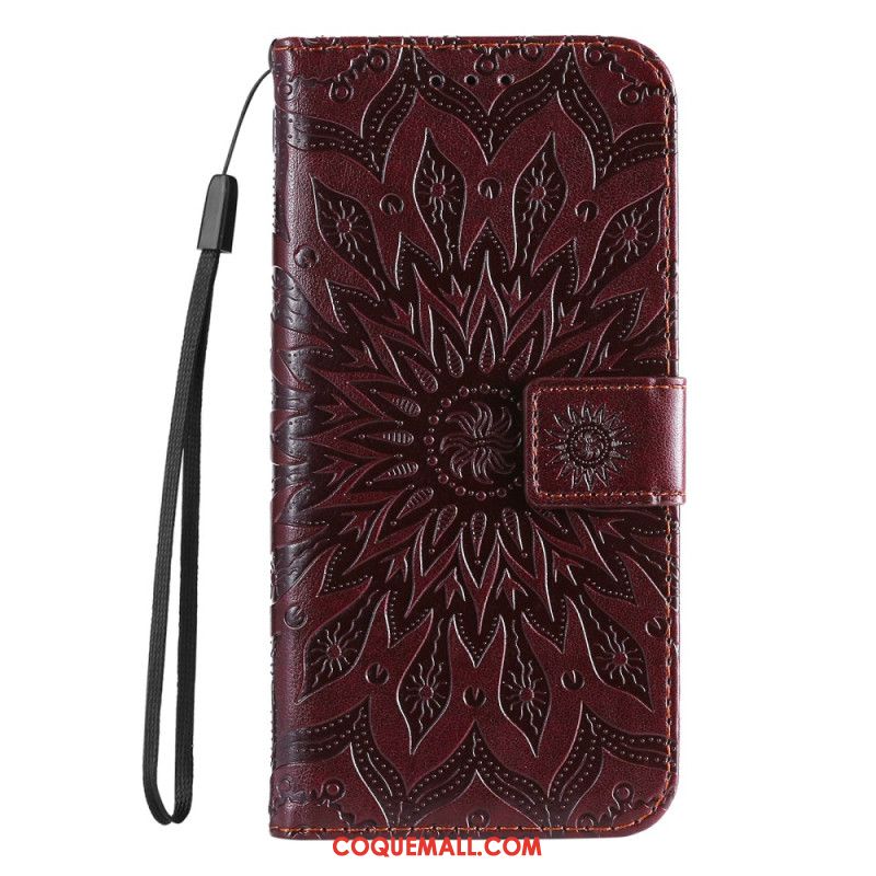 Housse iPhone 16 Plus Motif Mandala avec Lanière