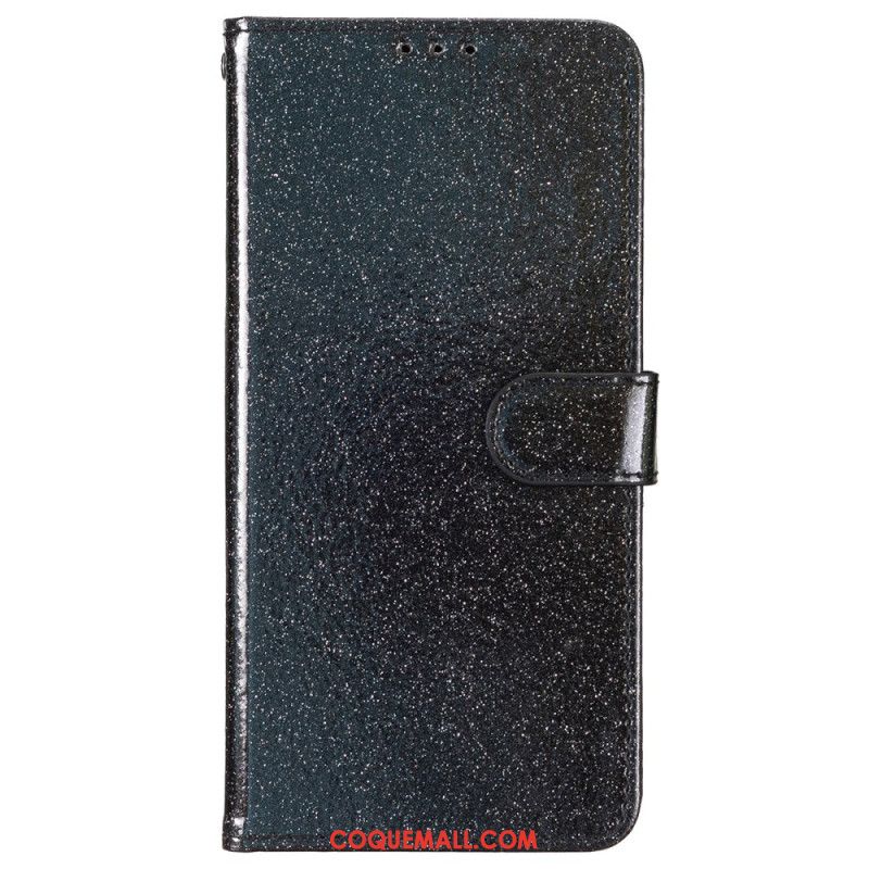 Housse iPhone 16 Plus Paillettes à Lanière