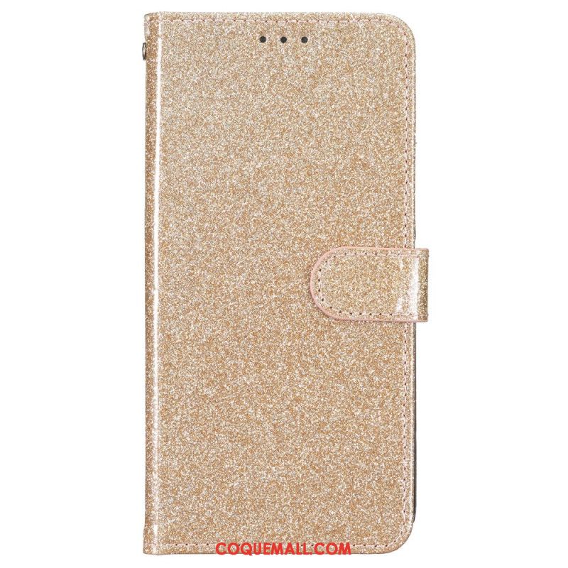 Housse iPhone 16 Plus Paillettes à Lanière