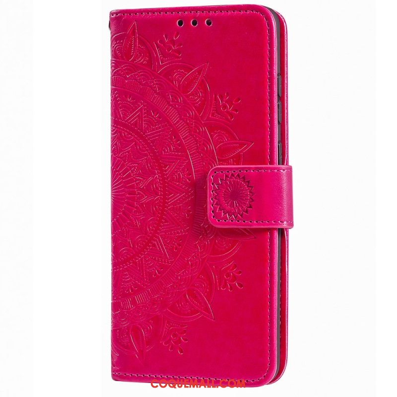 Housse iPhone 16 Pro Mandala Soleil à Lanière