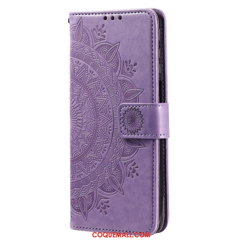 Housse iPhone 16 Pro Mandala Soleil à Lanière