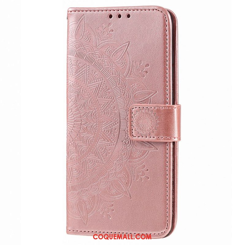 Housse iPhone 16 Pro Mandala Soleil à Lanière