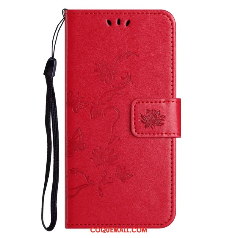 Housse iPhone 16 Pro Max Papillons et Fleurs