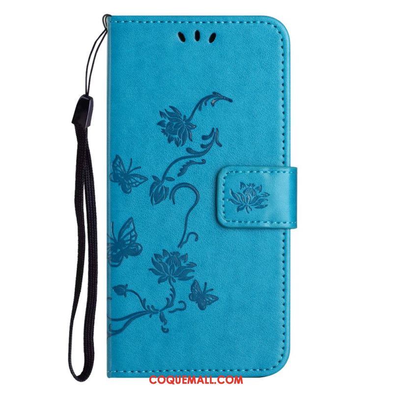 Housse iPhone 16 Pro Max Papillons et Fleurs