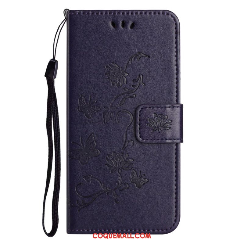 Housse iPhone 16 Pro Max Papillons et Fleurs