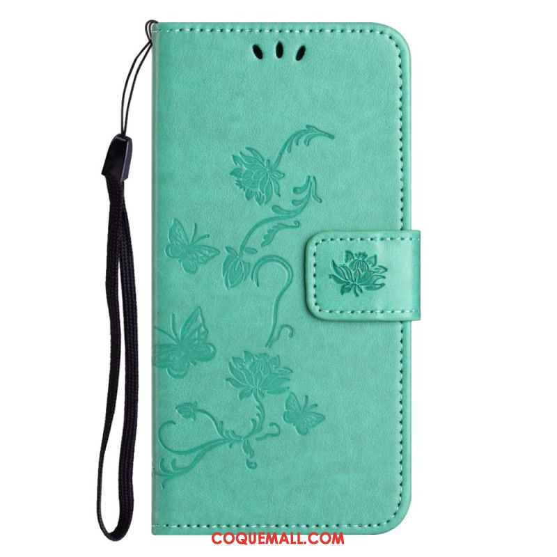 Housse iPhone 16 Pro Max Papillons et Fleurs