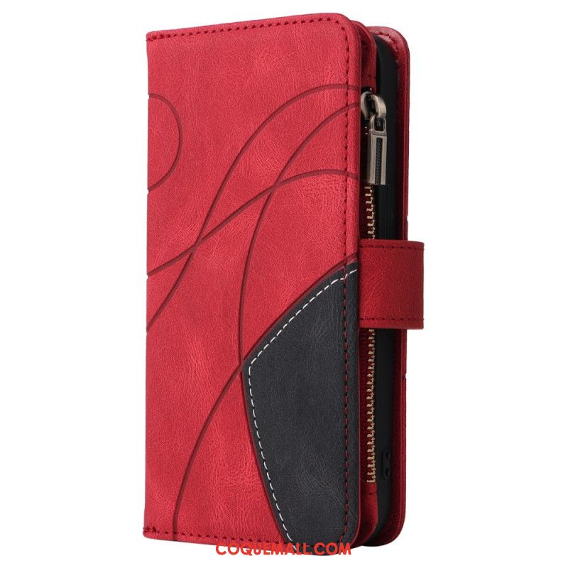 Housse iPhone 16 Pro Portefeuille Motif Géométrique