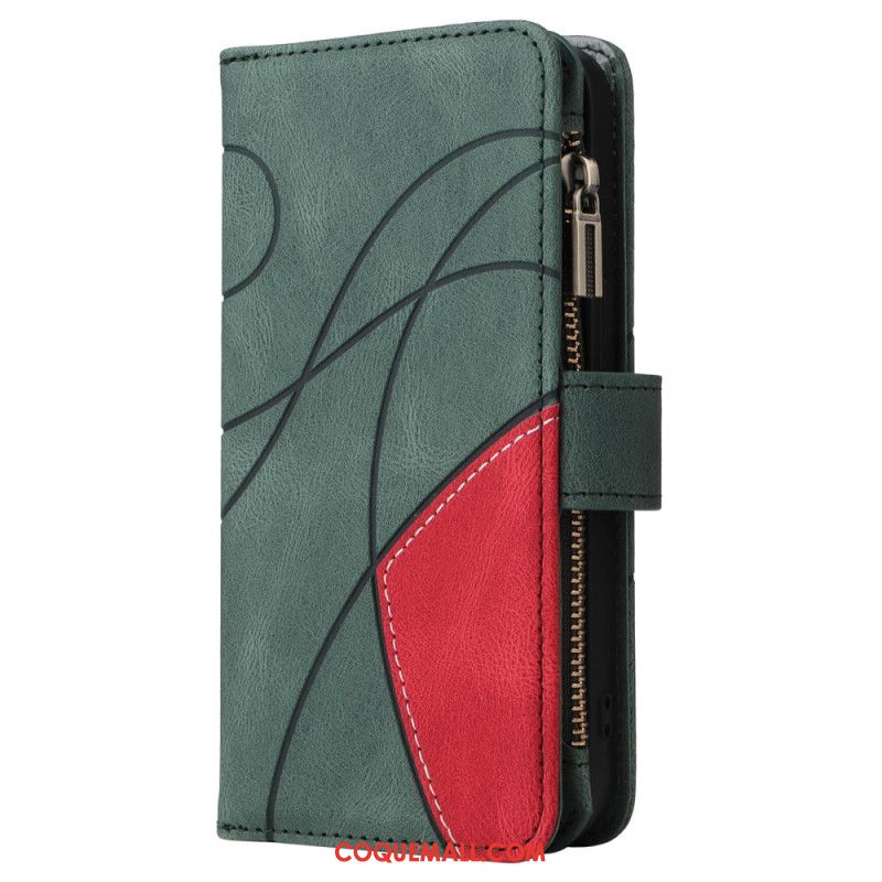 Housse iPhone 16 Pro Portefeuille Motif Géométrique