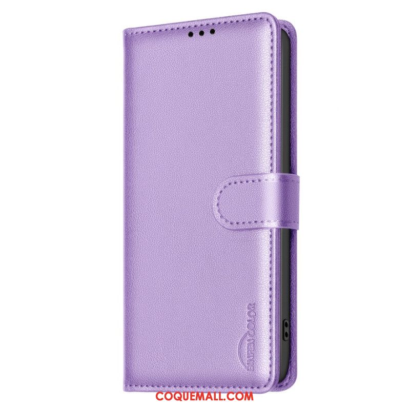 Housse iPhone 16 Pro Simili Cuir Lisse BINFEN COLOR