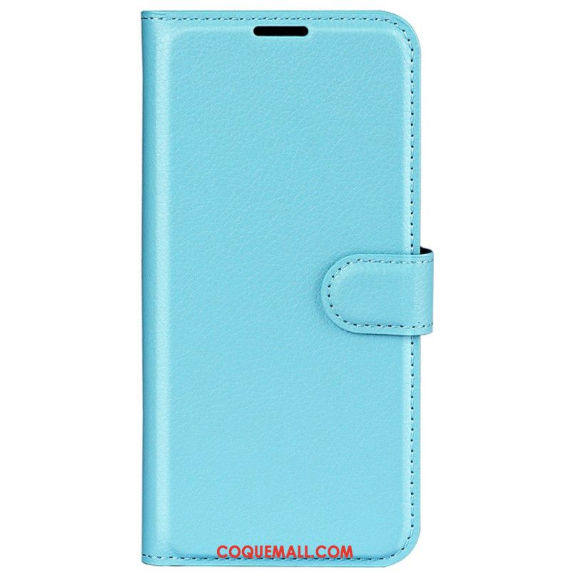 Housse iPhone 16 Simili Cuir Litchi