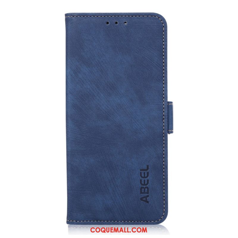 Housse iPhone 16 Simili Cuir Vintage ABEEL