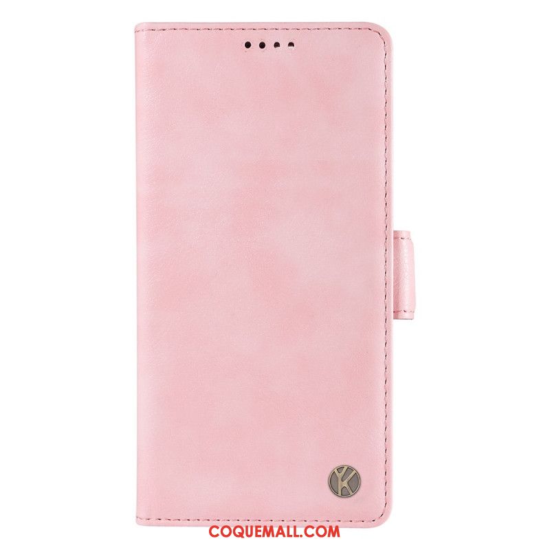 Housse iPhone 16 Simili Cuir Vintage YIKATU