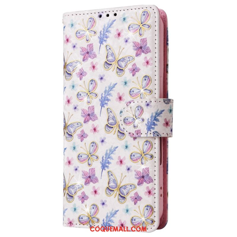 Housse iPhone 16 Technologie Blocage RFID Fleurs