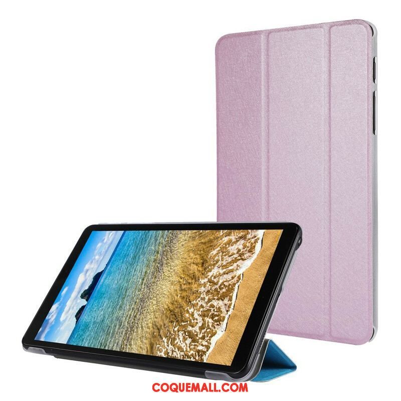 Smart Case Samsung Galaxy Tab A7 Lite Simili Cuir Texture Soie