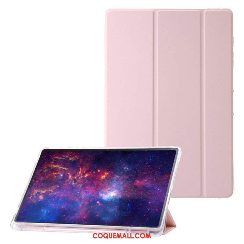 Smart Case Samsung Galaxy Tab S9 Plus Trois Volets Dos Transparent