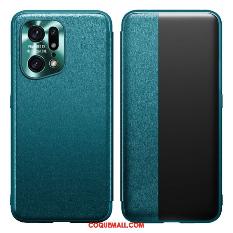 View Cover Oppo Find X5 Pro Simili Cuir