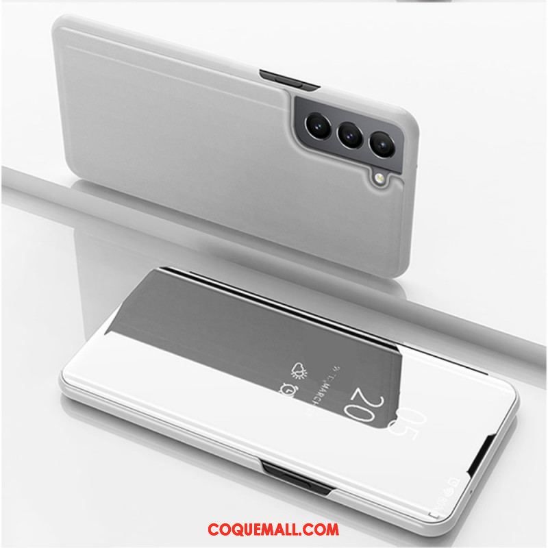 View Cover Samsung Galaxy S22 5G Miroir et Simili Cuir