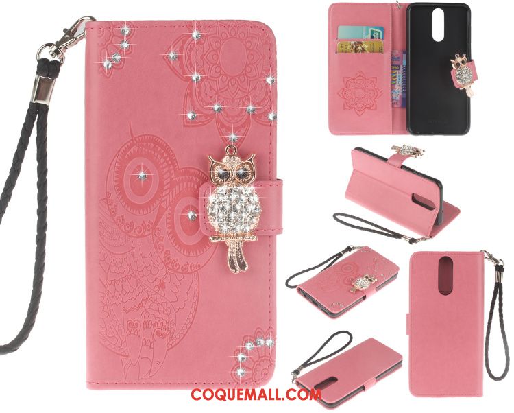 Étui Huawei Mate 10 Lite Incassable Or Rose Étui En Cuir, Coque Huawei Mate 10 Lite Téléphone Portable Chat